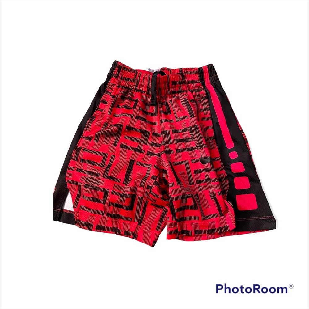Nike Boy’s Dri-fit basketball shorts in red and black | size: XS (7)